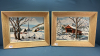 2 Winter Scene Paint by Number Paintings