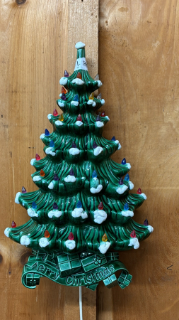 Ceramic Wall Hung Lighted Christmas Tree