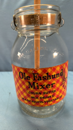 1 Gallon Glass Butter Churn