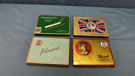 4 Cigarette Tins - see notes