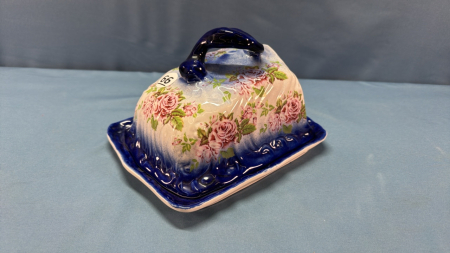 Cheese Boat -Blue & Floral