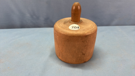 Round Wooden 4.5in Butter Press