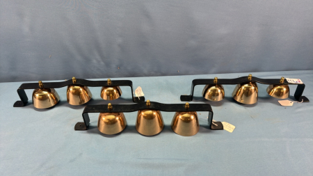 3 Sets of Newer Brass Shaft Bells - 14in Long