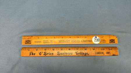 2 - 12in Advertising Rulers - See Notes