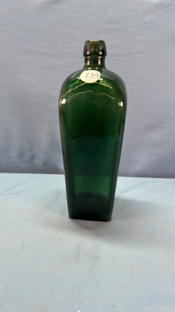 Green No Name Whiskey Bottle - 10in High