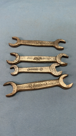 4 Vintage Ford Wrenches - Longest 5in Long