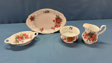 4 Royal Albert Centennial Rose Pieces -See Notes