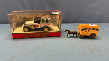 Model A Milk Truck And Lledo Horse & Buggy