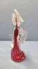 Rossi Glass Cranberry Glass Vase and Angel - 3