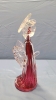 Rossi Glass Cranberry Glass Vase and Angel - 5