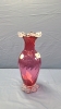 Rossi Glass Cranberry Glass Vase and Angel - 8