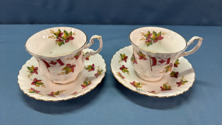 2 Royal Albert Cups & Saucers -From Sea to Sea