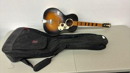 Kay L9852 N-3 6 String Acoustic Guitar with Bag