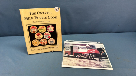 Ontario Milk Bottle Book & Milk Wagon Photo