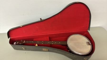 John Grey Head-Master 5 String Banjo with Rough Case