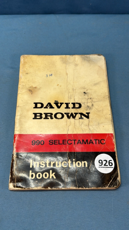 David Brown 990 Operators Manual