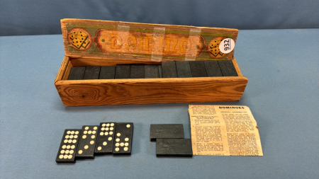 Set Of Dominoes In Box With Instructions