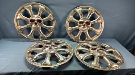 4 Skeleton Style Plastic Wheel Covers