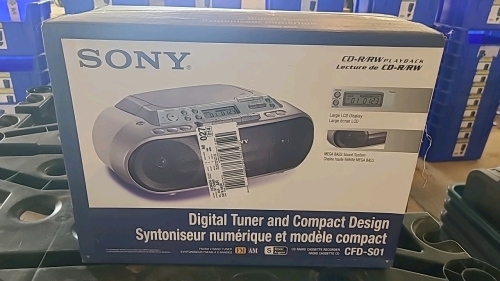 Sony CD and cassette player and radio