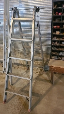 Aluminum combination stepladder