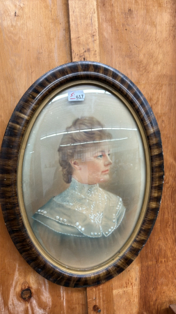 Oval Portrait with Convex Glass