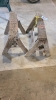 Pair of short wooden sawhorses