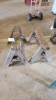 Pair of short wooden sawhorses - 3