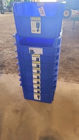 10-Blue poly stacking bins