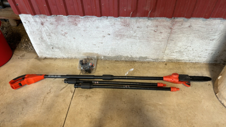 20 V pole saw with battery and extension