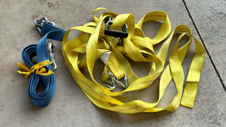 Nylon tow strap and ratchet strap