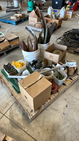 lot of combine parts