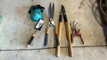 Selection of garden tools