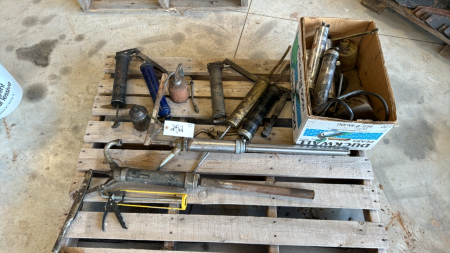 Grease guns, barrel pumps, caulking gun, etc.