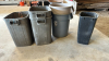 Group of poly garbage cans - 2