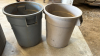 Group of poly garbage cans - 5