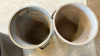 Group of poly garbage cans - 6