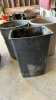 Group of poly garbage cans - 7