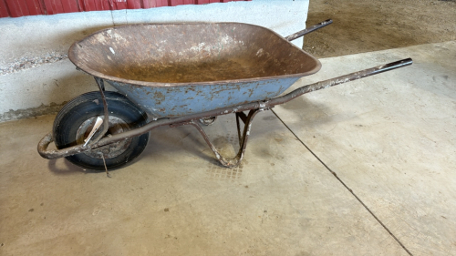 Steel wheelbarrow