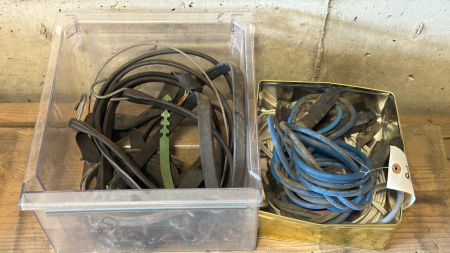 Tarps straps and light extension cords