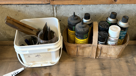 Lot of lubricants and handtools