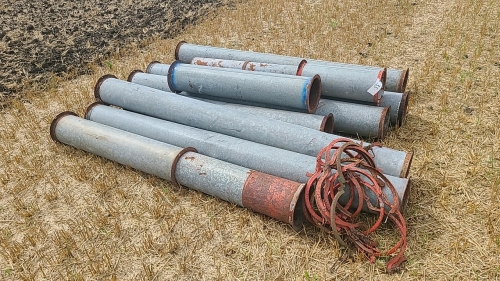 10 Sections of Silo Pipe and Clamps