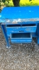 Blue steel workbench with Cabinet and drawer - 6