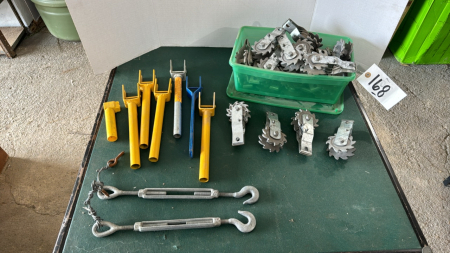 Lot of fence tensioners and turnbuckles