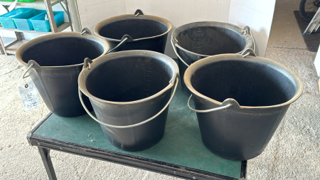 Lot of 5 Unused Pails