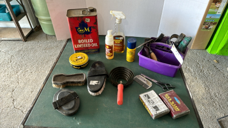 Lot of Grooming and Leather Supplies