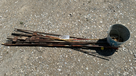 Lot of Used Steel electric fence posts