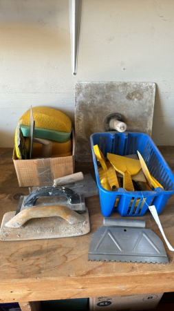 Lot of drywall tools