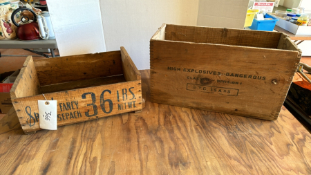 Pair of wooden crates