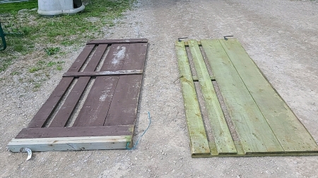 Pair of 8 foot wooden gates