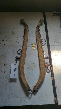 Wooden Horse Hames with Brass Ends